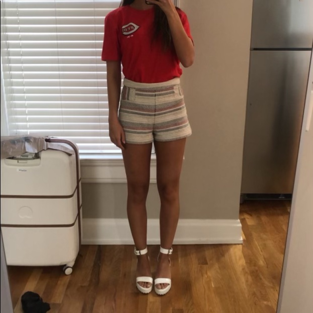 Shorts, Back zip, Multi color, Size 0
